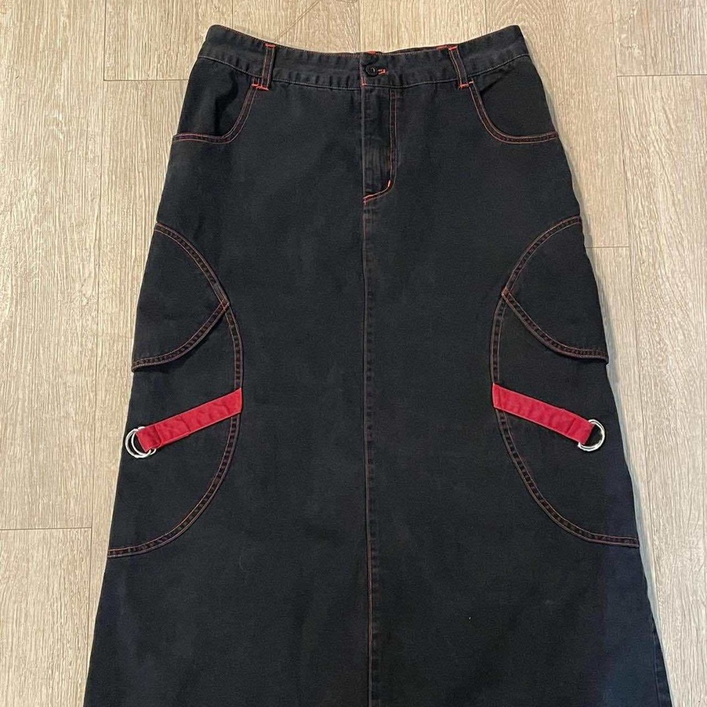 TRIPP NYC Black Bondage Maxi Skirt